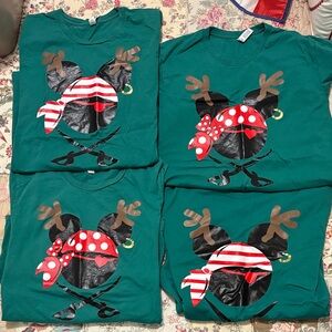 Adult Reindeer Pirate Christmas T-Shirts - Green